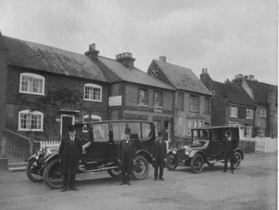 Charles A. Nethercott outside premises in Blackhouse Lane South Mymms c.1912